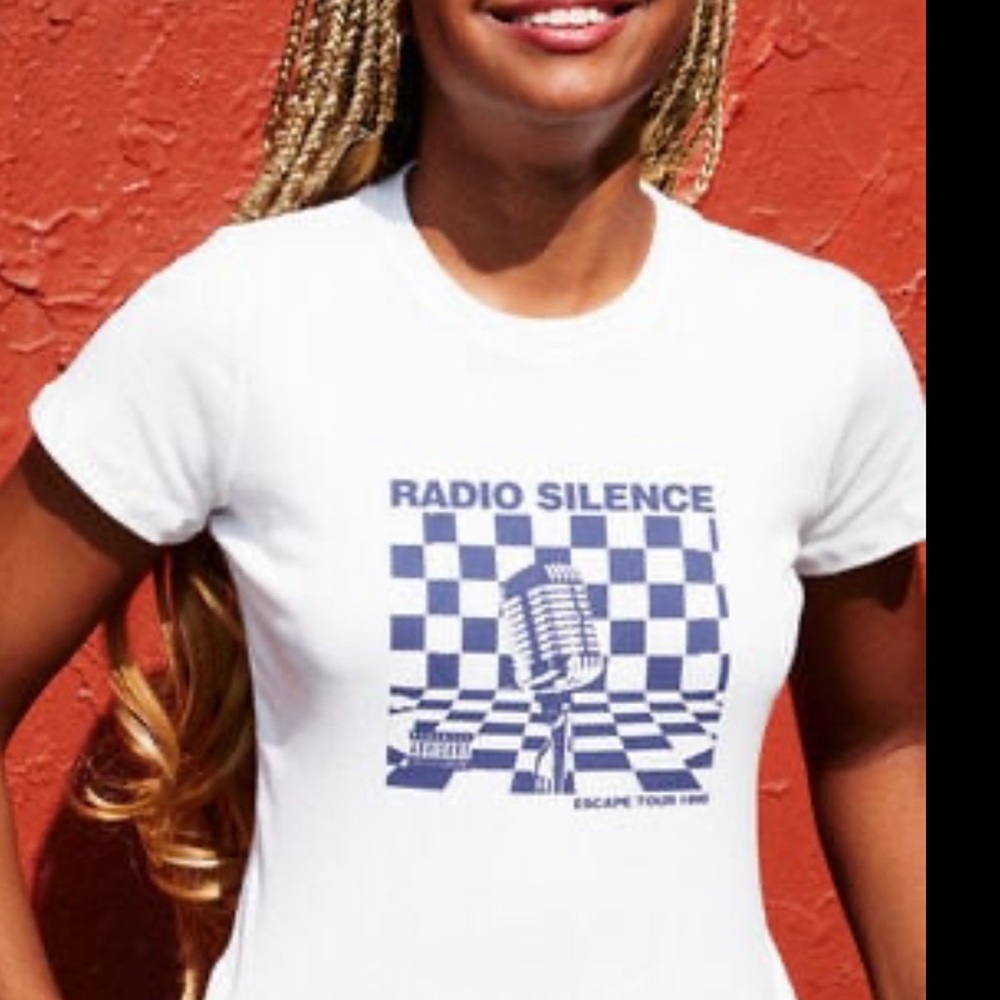 NWOT John Galt Emma Radio silence T-shirt